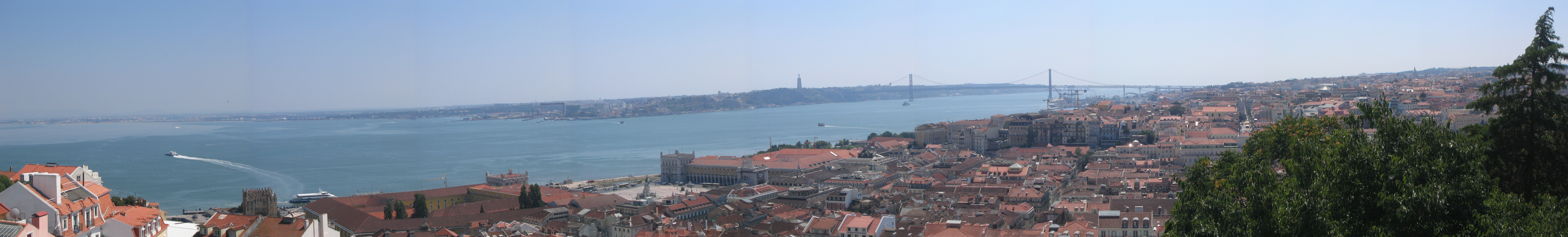 Lisbon rooftops overlooking the Tagus River